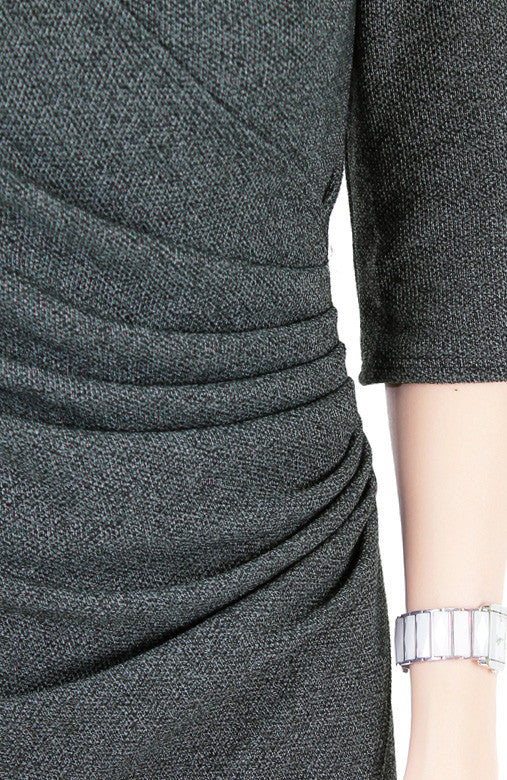 En Pointe Wrap Side Dress - Gray
