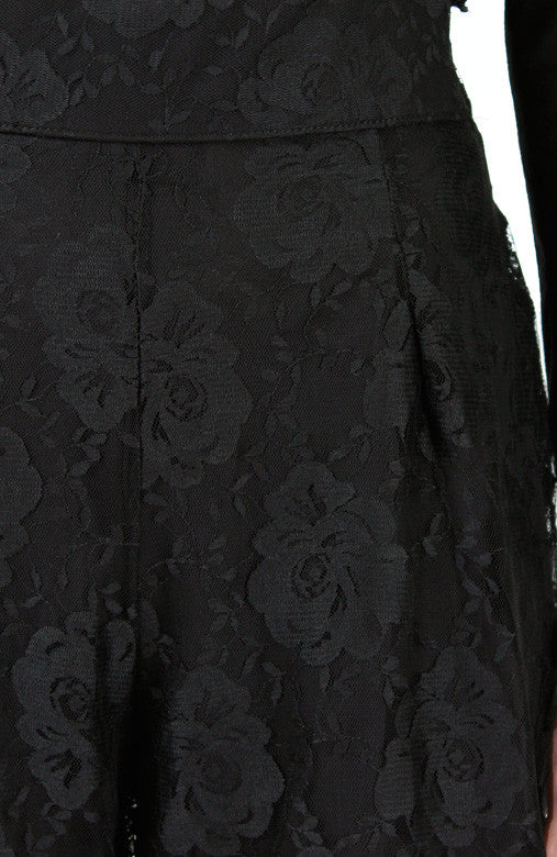 Fall In Love Lace Palazzo Pants - Black