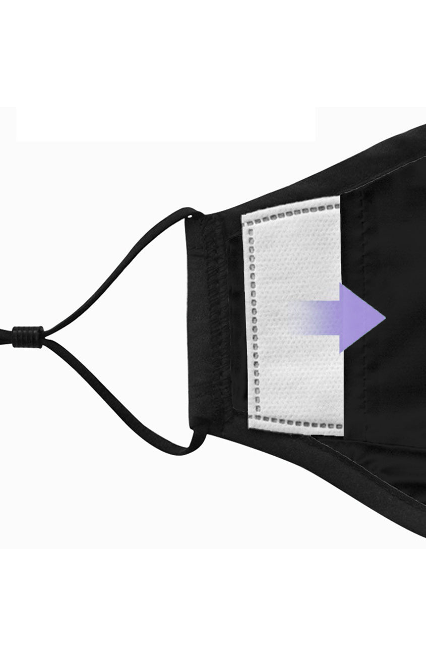 Moonlight Galaxy Pure Cotton Face Mask - Onyx Black