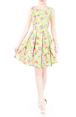Floral Garden Terrace Flare Dress