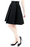 Great Grandeur Satin Skirt - Noir Black