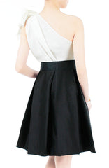Great Grandeur Satin Skirt - Noir Black
