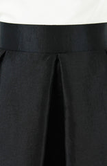 Great Grandeur Satin Skirt - Noir Black
