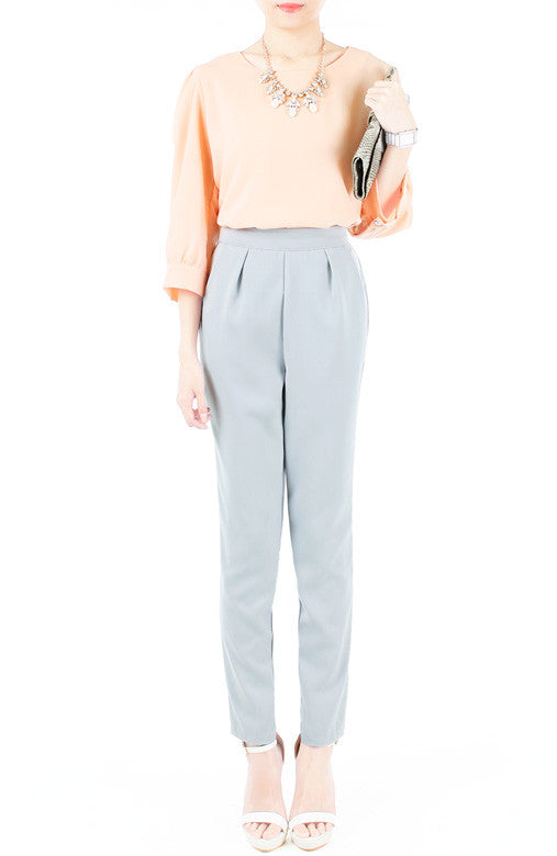 Hearts On Your Peekaboo Sleeves Blouse - Peach
