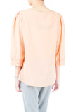 Hearts On Your Peekaboo Sleeves Blouse - Peach