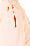 Hearts On Your Peekaboo Sleeves Blouse - Peach