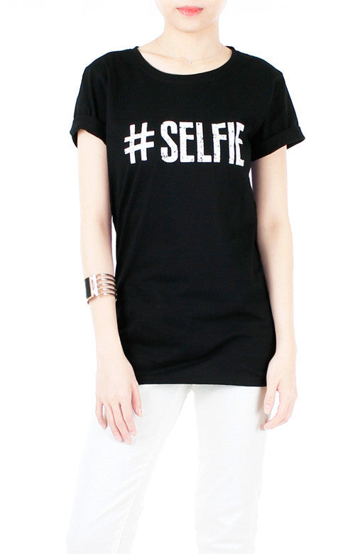 “I Take A Great Selfie” T-Shirt - Black