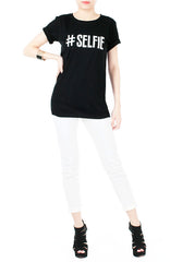 “I Take A Great Selfie” T-Shirt - Black