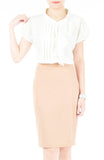 Illicit Irony Work Blouse - White