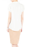 Illicit Irony Work Blouse - White