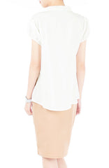 Illicit Irony Work Blouse - White