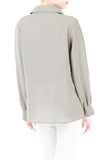 Inspired Endeavors Pintuck Work Blouse - Gray