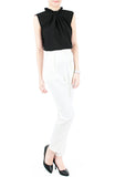 Intricate Princess High Neck Blouse - Black