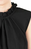 Intricate Princess High Neck Blouse - Black