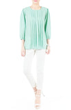 Let Me Pintuck It Blouse - Spearmint