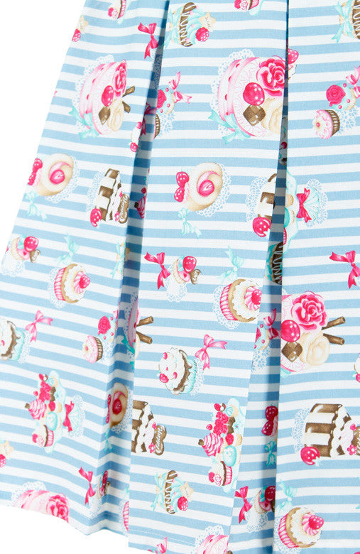 Little Tea Party Flare Dress - Sweet Blue
