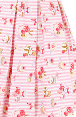 Little Tea Party Flare Dress - Sweet Pink