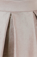 Magnificence Satin Flare Midi Skirt - Heliotrope Gray
