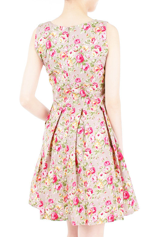 Mauve Aria Rose Flare Dress