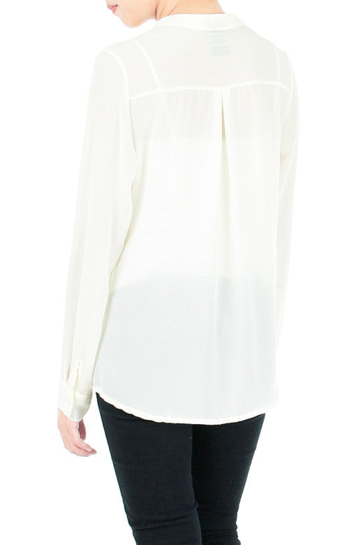 Mind Your Business Button Shirt - Off White