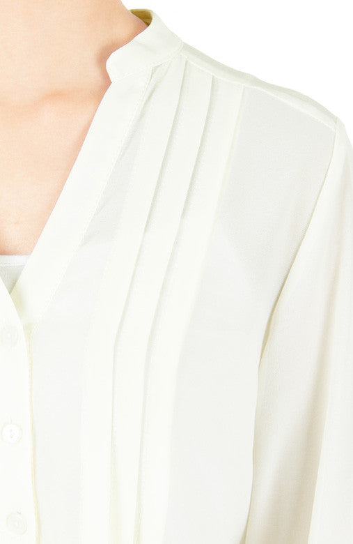 Mind Your Business Button Shirt - Off White