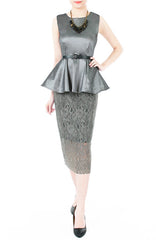 Mirror Magnificence Satin Top - Dark Silver