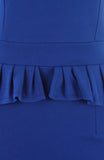 Mode Evening Peplum Dress - Blue