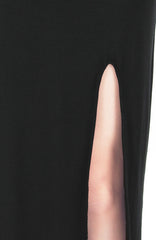 Night Aphrodite Maxi Dress With Cross Back - Black