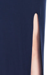 Night Aphrodite Maxi Dress With Cross Back - Dark Blue