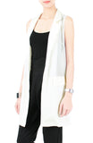 Nine Lives Tuxedo Vest - White