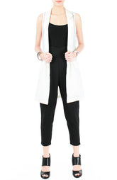 Nine Lives Tuxedo Vest - White