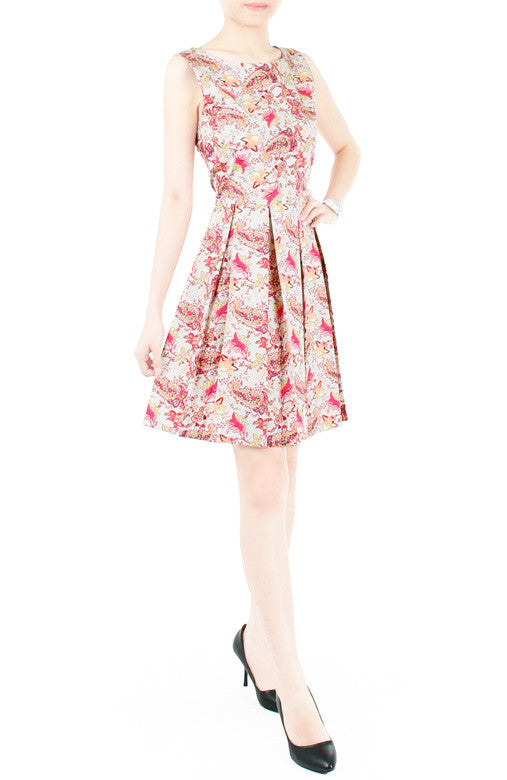 Paisley Posh Power Flare Dress