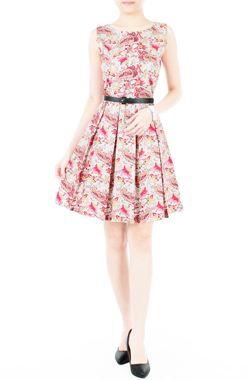 Paisley Posh Power Flare Dress