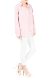 Perfect Adventures Gingham Boyfriend Shirt - Baby Pink