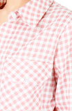 Perfect Adventures Gingham Boyfriend Shirt - Baby Pink