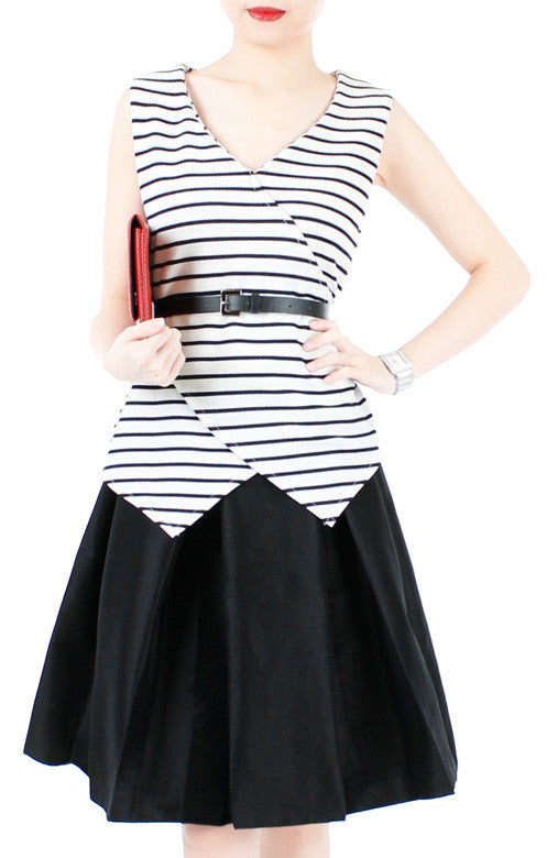 Perfect Architect Stripe Blouse - White