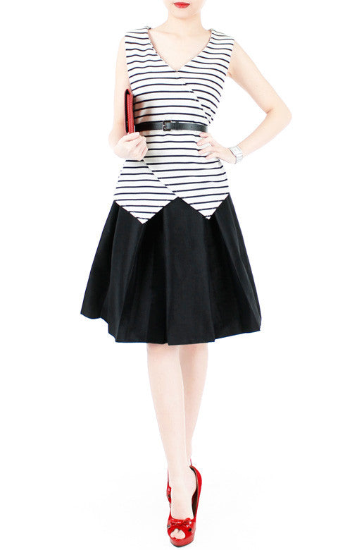 Perfect Architect Stripe Blouse - White