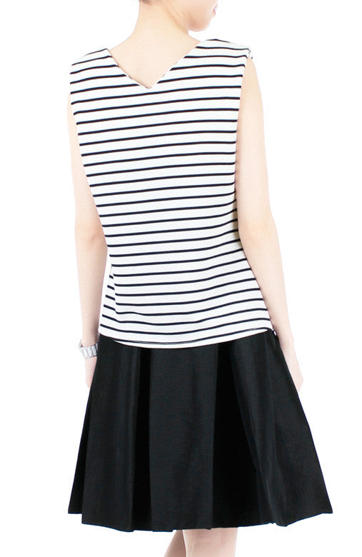 Perfect Architect Stripe Blouse - White