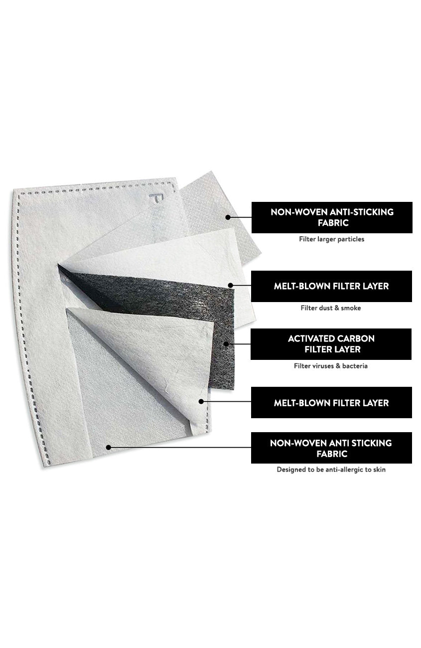 Kyoto Seigaiha Pure Cotton Face Mask - Noir Black