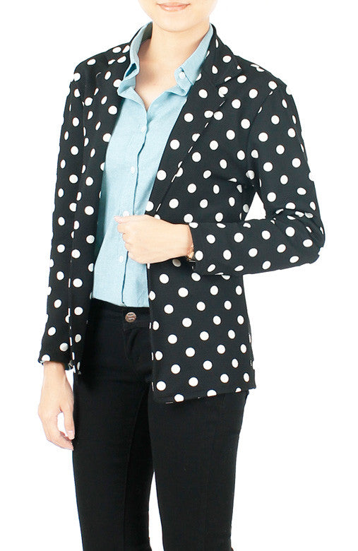 Polka Dot Blazer Cardi