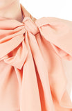 Posh Oversized Bow Blouse - Pastel Peach