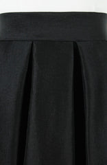 Prestige Satin Flare Maxi Skirt - Noir Black