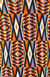 Psychedelic Aztec Dip Back Blouse - Orange