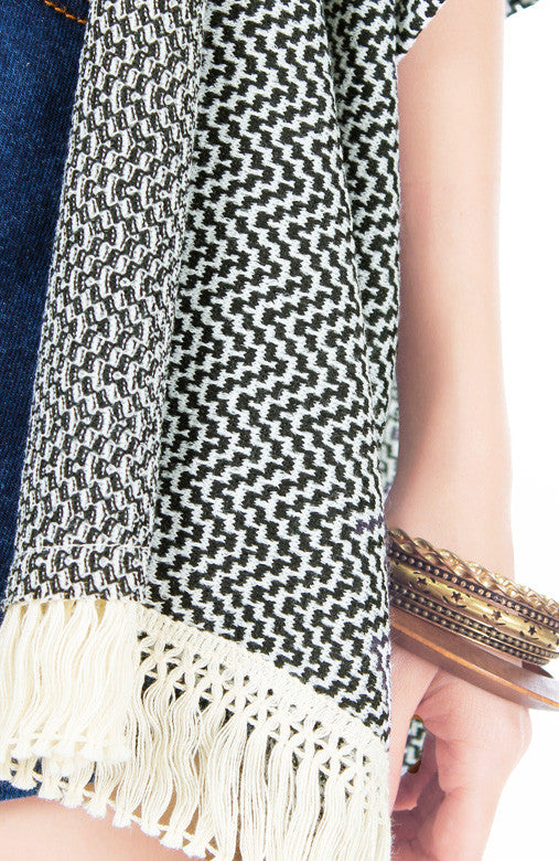 Runway Festival Kimono With Crochet Trim