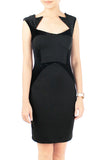 Sartorial Velvet Evening Dress - Black