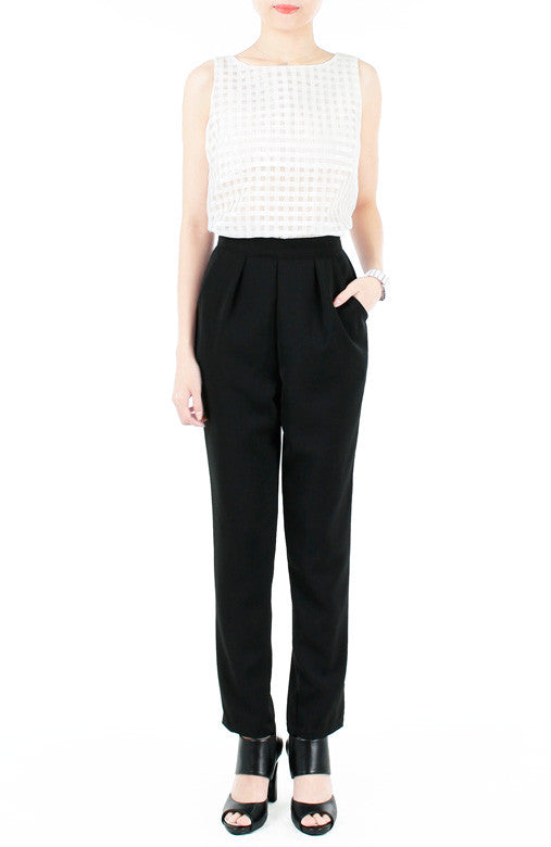Savvy Business Pleated Trousers - Classic Black