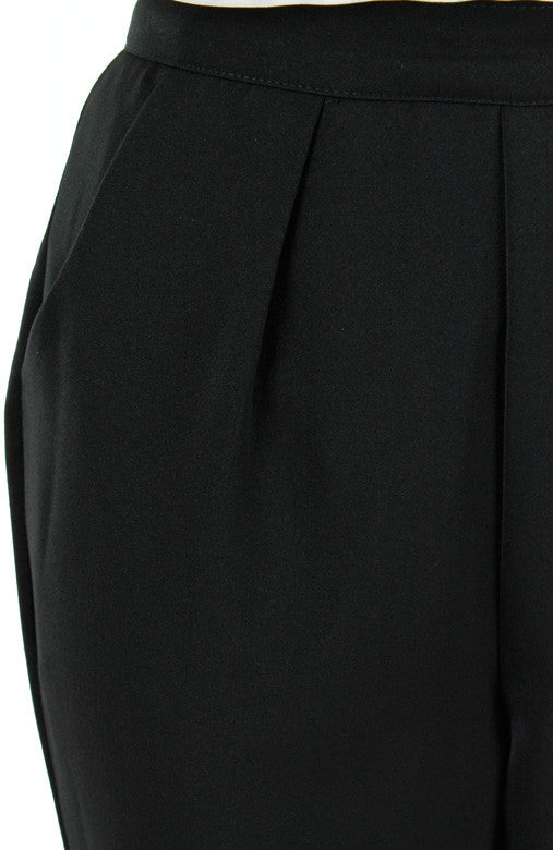 Savvy Business Pleated Trousers - Classic Black