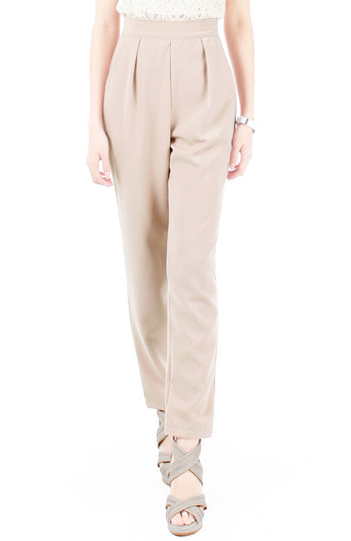 Savvy Business Pleated Trousers – Wheat