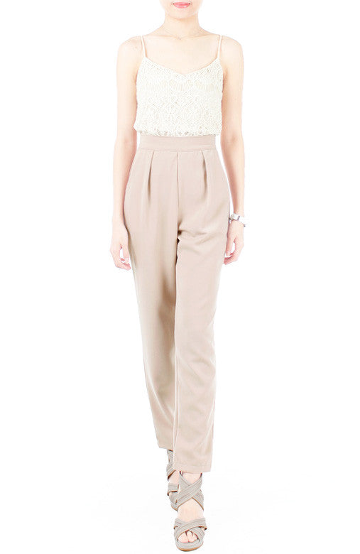 Savvy Business Pleated Trousers – Wheat