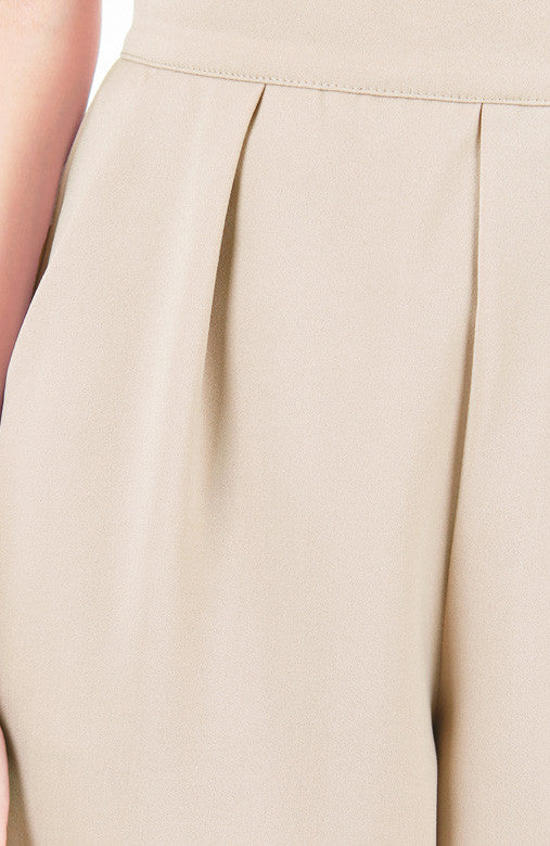 Savvy Business Pleated Trousers – Wheat